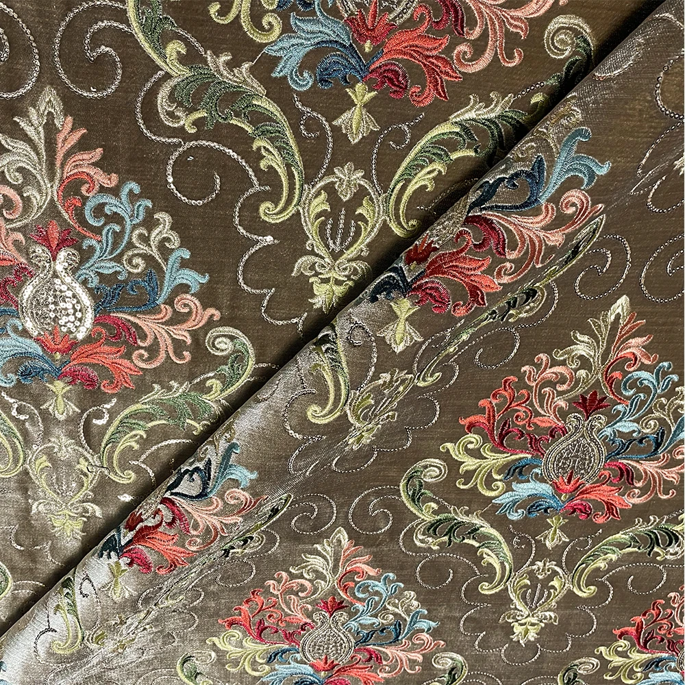 Manufacturer Sofa Fabric Curtain Embroidery Velvet Moroccan Sofa Fabric Woven Sofa Fabrics