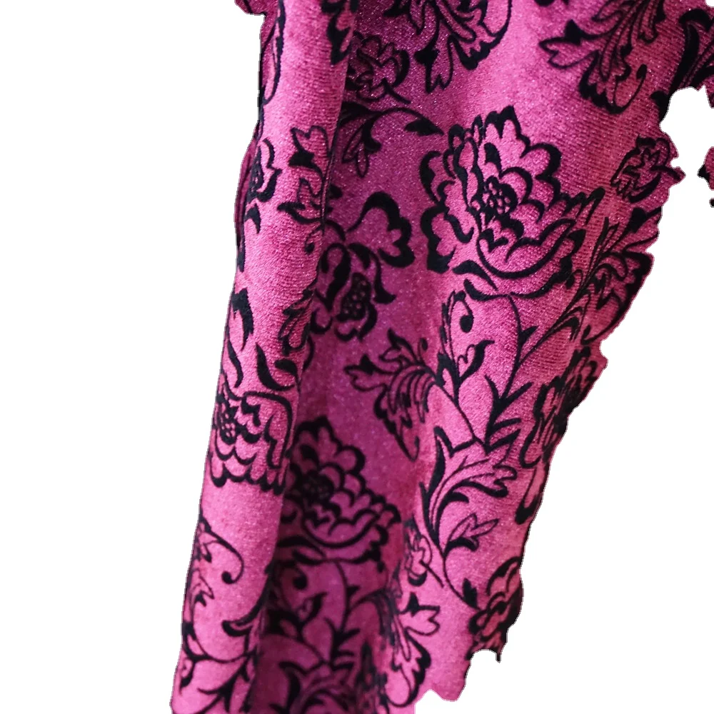 T059PY2-Z   polyester spandex Korea velvet flocking fabric for fashion wear