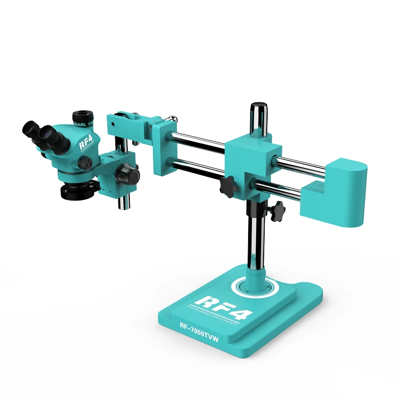 RF7050TVW Double-arm Boom Stand Trinocular Microscope with 144 LED Light and Dustproof Len Mobile Phone Maintain Tools
