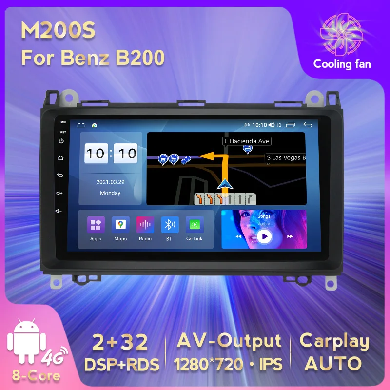 MEKEDE-M100 Android 9 4Core автомобильный DVD радио плеер для Benz B200 A B класс A160 W169 W209 W245 виано вито W639 Sprinter W906