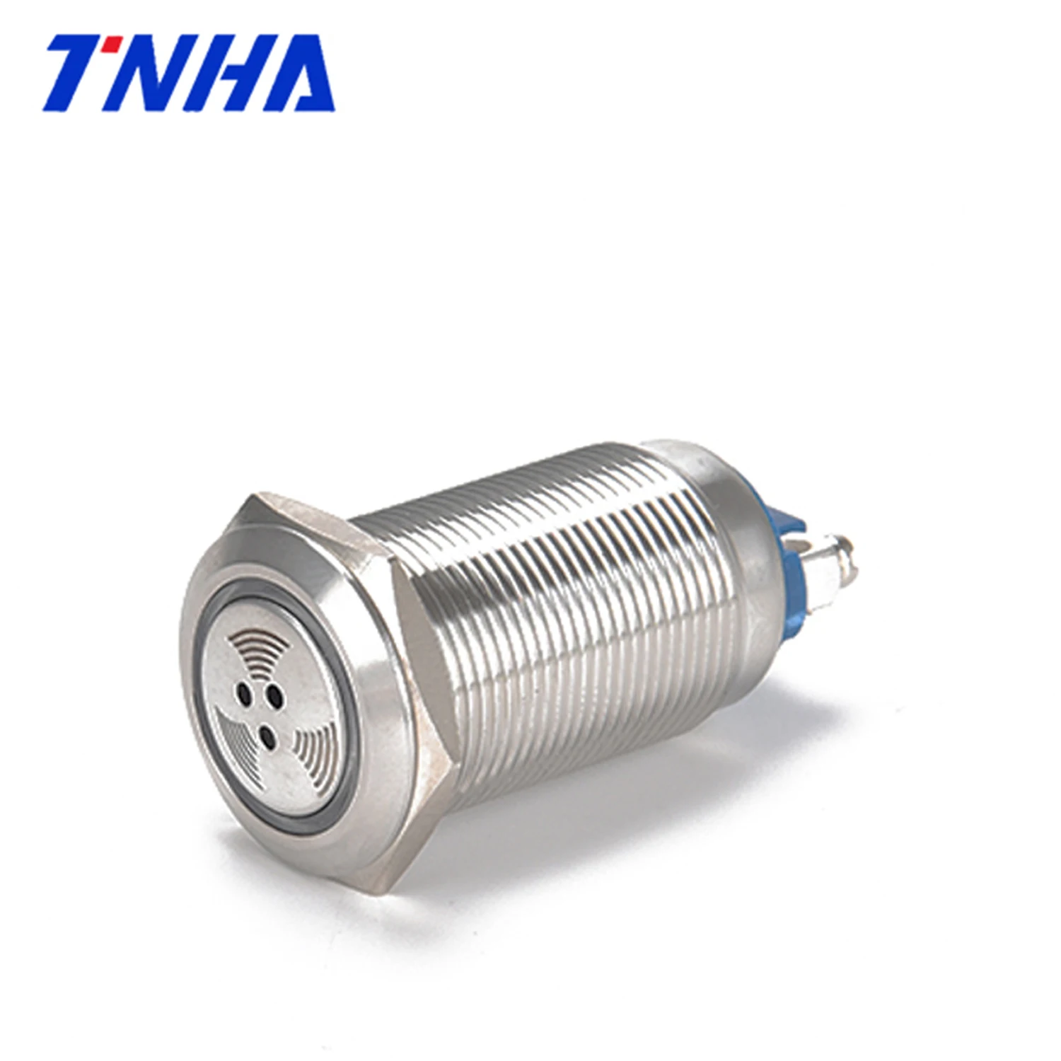 TH22M-R IP65 22mm LED light Buzzer alarm Metal push button stainless steel pushbutton Customizable plastic switch