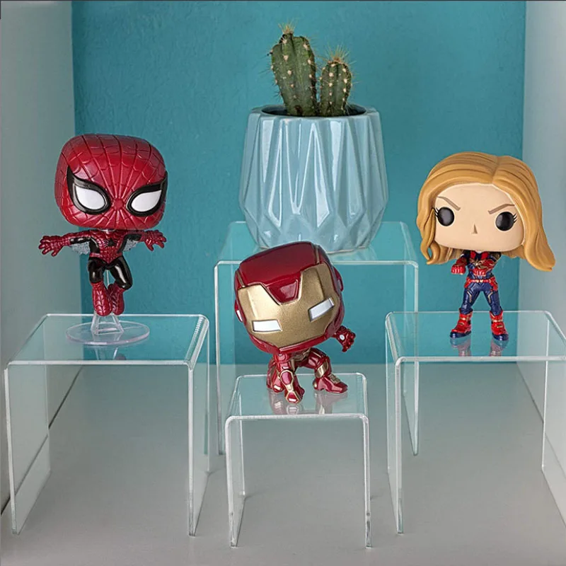 Hot Sell Clear U Shape Display Riser clear acrylic tabletop Stand Strong Acrylic shelf risers for toys bag shoe cosmetics