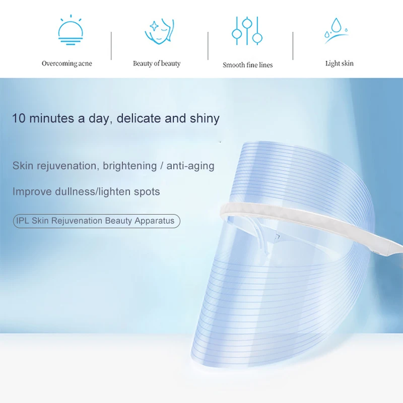 2021 professional skin care products face infrared photon blue red light therapy led electrical facial mask