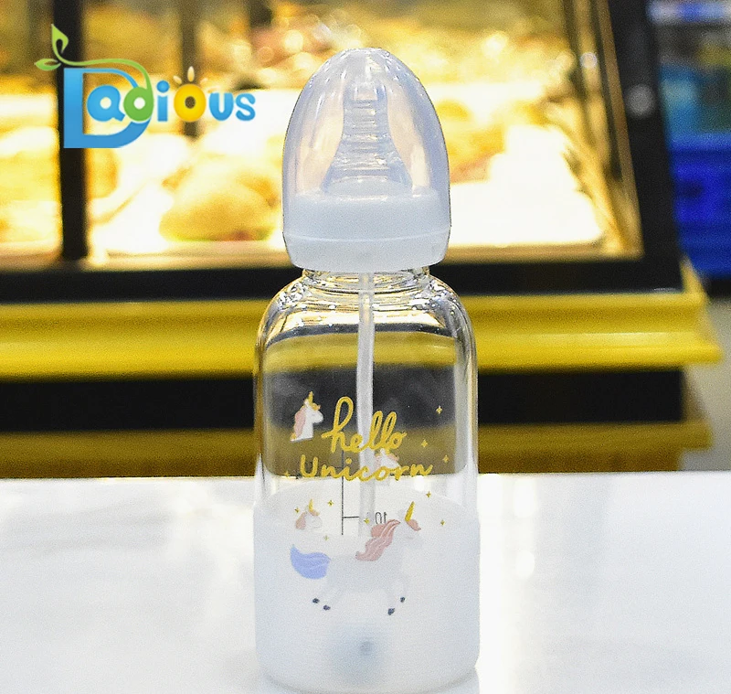 Wonderful Unicorn ABDL Bottle Glass Adult Baby Bottle for Feeding