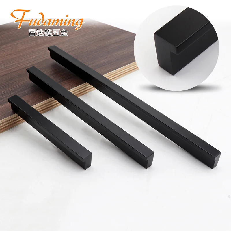 
Современная простая черная ручка в американском стиле для домашней мебели, шкафа, двери винного шкафа 
