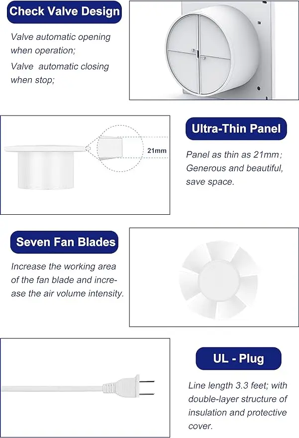 Wholesale Hot Style Window Mounted Ventilation Fans Indoor Fan Bathroom Exhaust Fan For Home and Hotels
