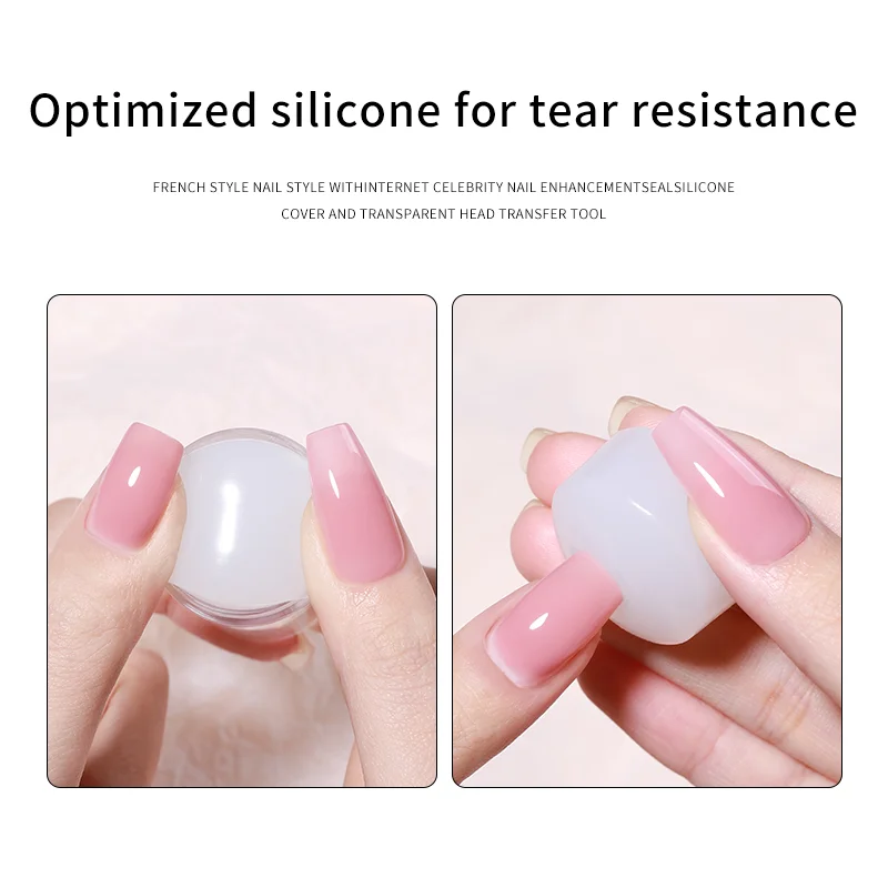 OEM Nail French Stamp Plate Stamping Nail Art French Tip Silicone Color Nail Art Stamping