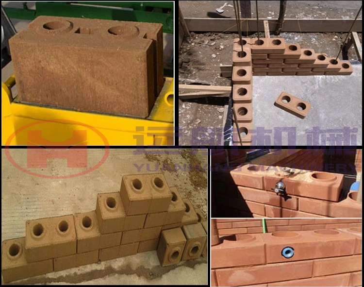 Easy to operate clay laterite brick machine hollow brick paving brick interlocking tiles