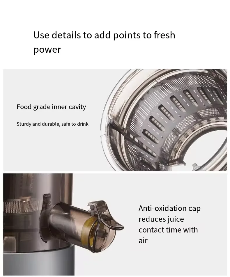 Multifunctional Easy to Clean Big Mouth Juice Extractor extracteur de jus de fruit Vegetales Commercial Cold Press Slow Juicer