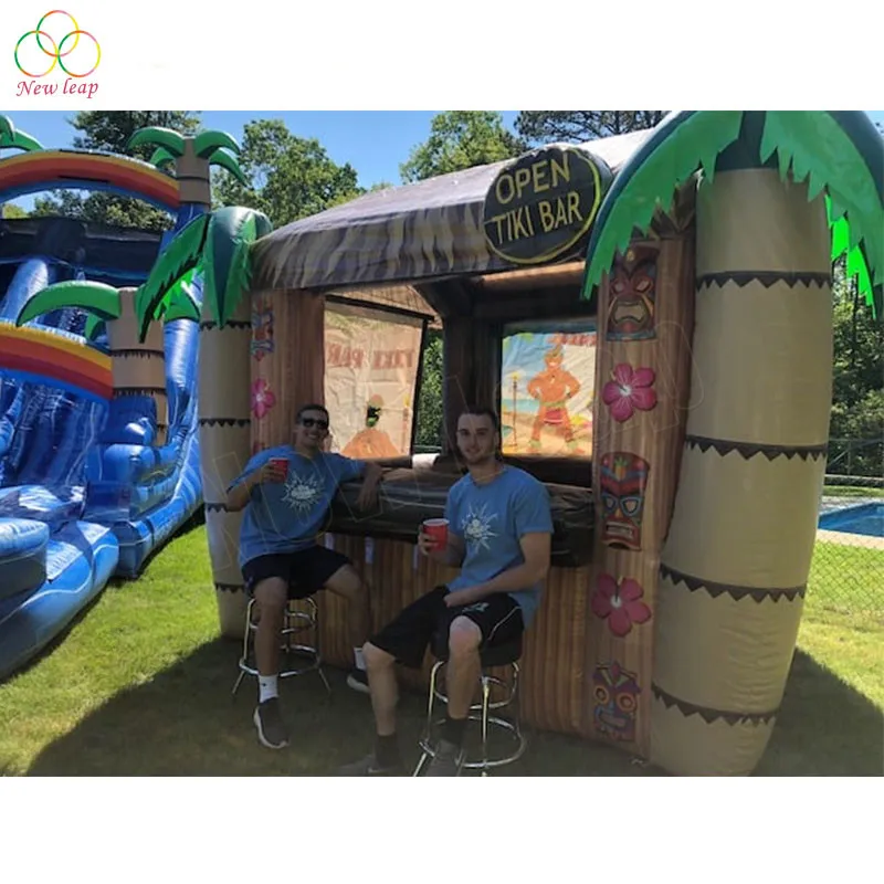fun food concession stand booth with air blower inflatable tiki bar