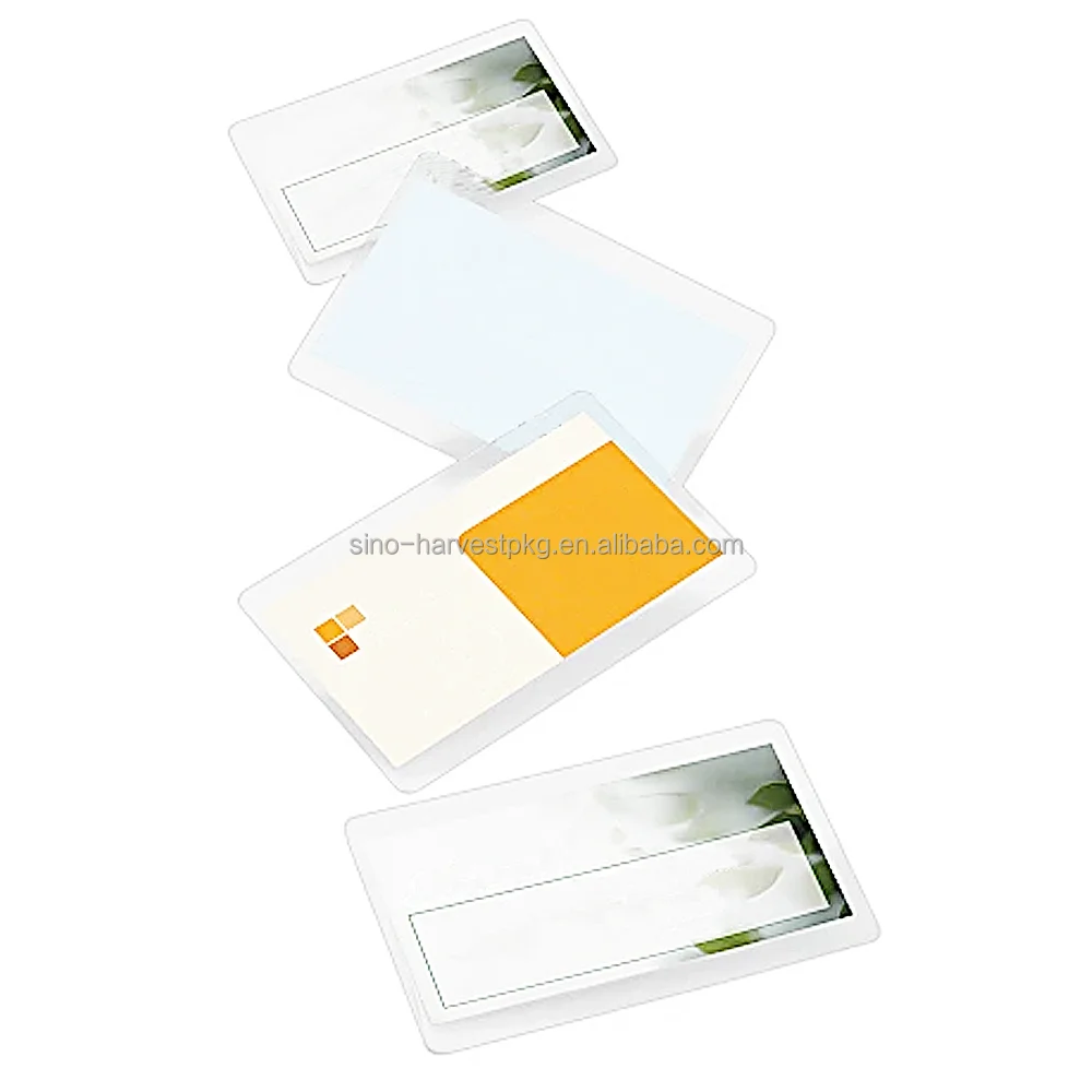 Прозрачный белый жесткий лист из ПВХ с высокой адгезией можно использовать для защиты визитных карточек