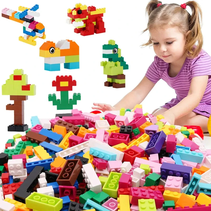 Montessori Educational plastic Jouet Enfant Printing Building Blocks Stacking Set Toys For Toddlers Kids Boys & Girls