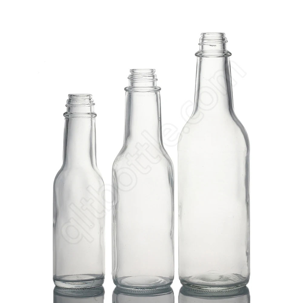 Wholesale hot sauce bottle glass 5 oz 150ml 250ml 360ml 500ml tomato sauce spice bottle glass PACKAGING KITCHENWARE FOOD