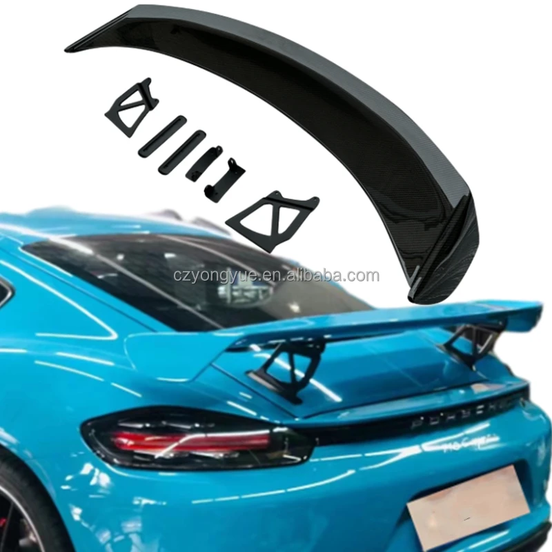 GT4RS Carbon GT Wing Spoiler 718 Trunk Spoiler GT4 RS Rear Spoiler for Porsche 718 Cayman Boxster 2016-2024