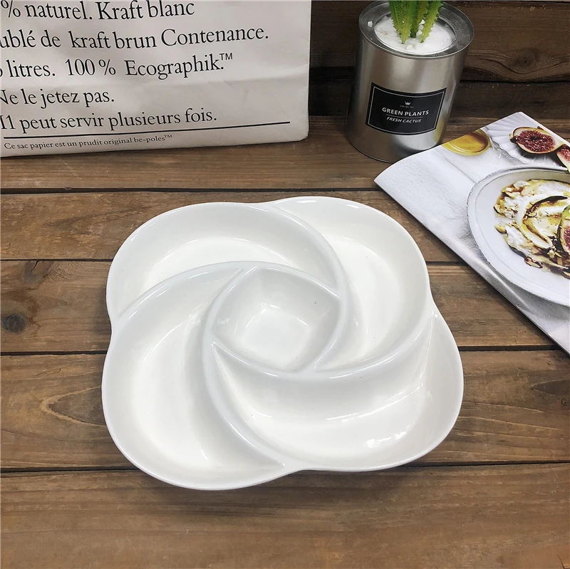 factory hot selling irregular ceramic plate for dry fruit candy use