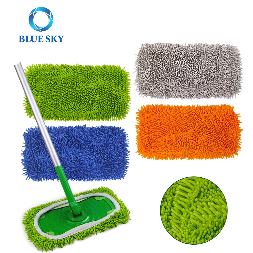 Reusable Microfiber Mop Pads Wet & Dry Mopping Cloths Washable Wet Pads Refill Fit For Swi-ffer Sweeper Hard Floor Mop