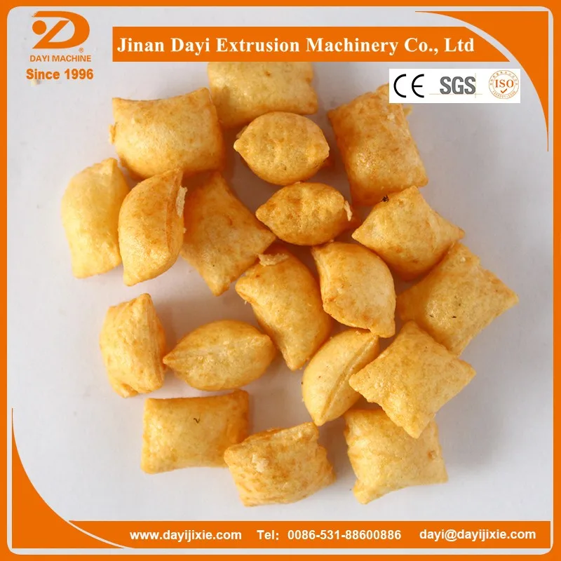 Fried Pallets Snacks Making Machine Fried Snack Food Wheat Flour Bugles Chips Making Machine