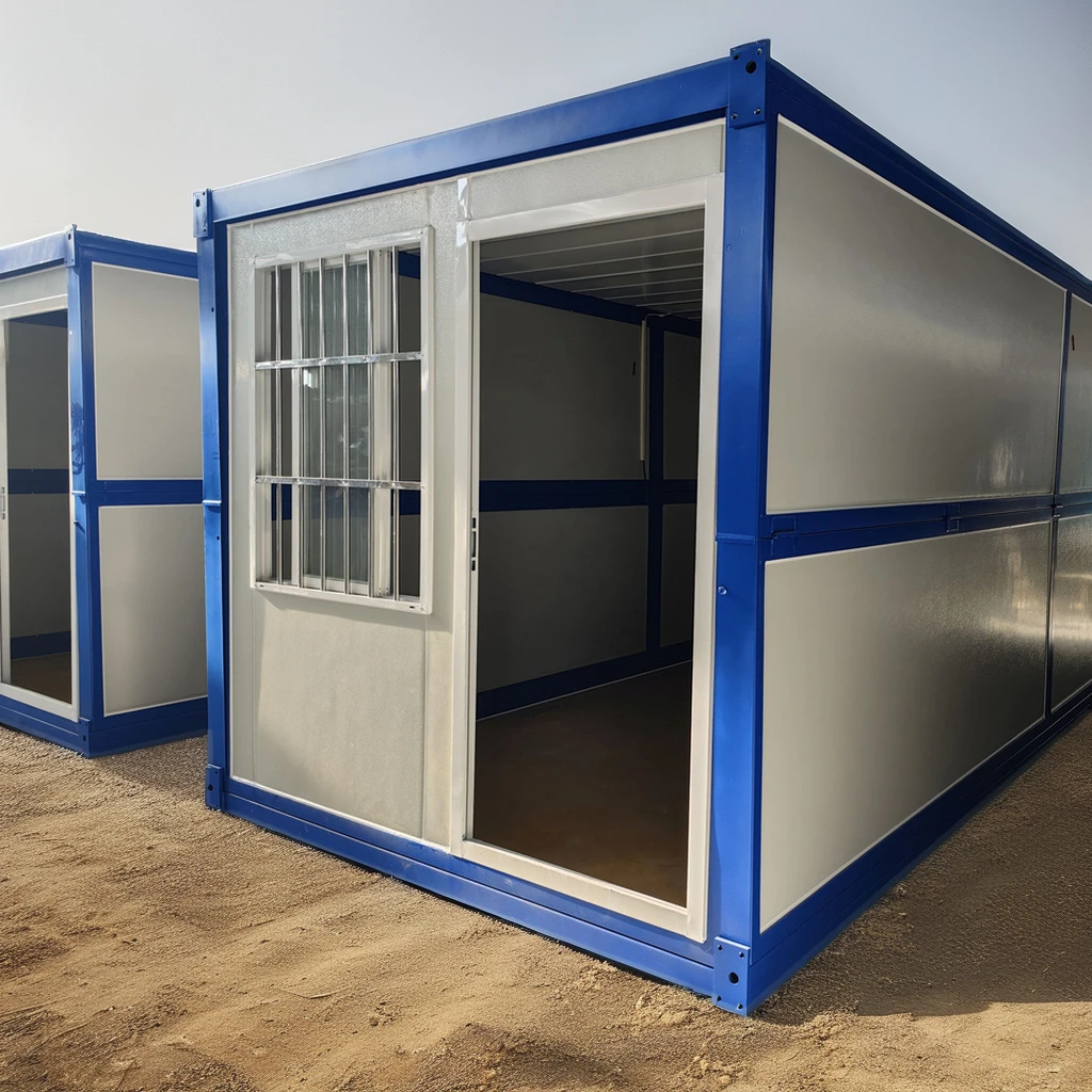 China 20ft Tiny Folding Container House Quick Install Portable Office with Industrial Design Made Steel Sandwich Panel Material