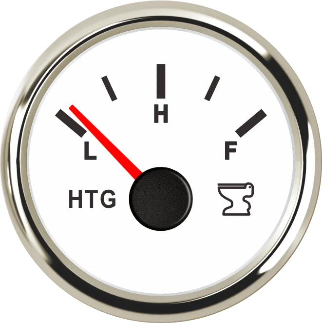 52mm marine yacht boat for Waste Water White face red led holding tank gauge to Europe and US