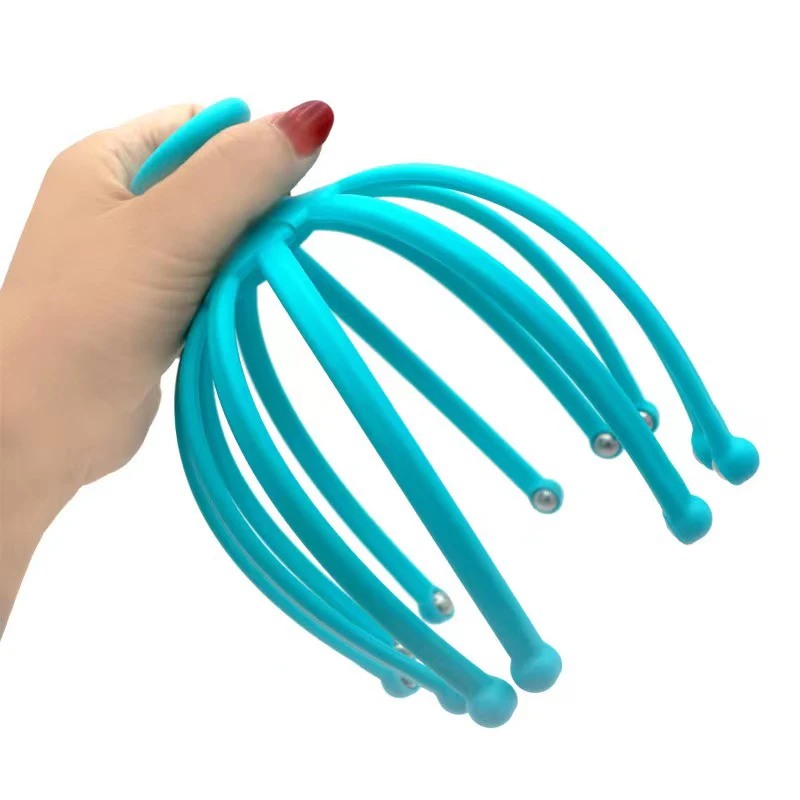 Head Scalp Massager for Headache Relief Scalp Stress Relax 12 Roller Balls Prongs Head Massage Scratcher Deep Relaxation