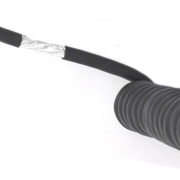 Cat5e Cu 28AWG FTP PE insulation TPU jacket Cable coiled Lenght 63cm without  connector Spiral Cable