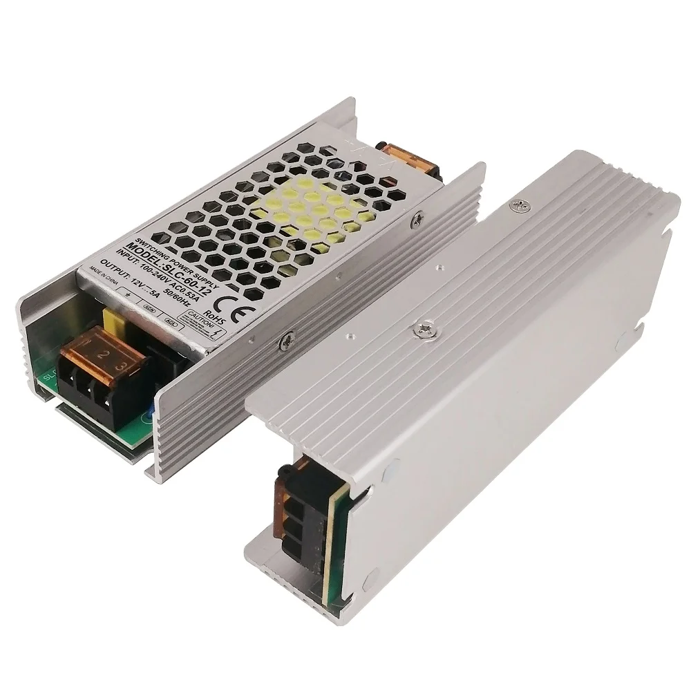 12V 24V LED Driver 60W 5A 2.5A LED Strip Module Power Supply Compliance with ECODESIGN ErP Directive 2009 / 125 / EU