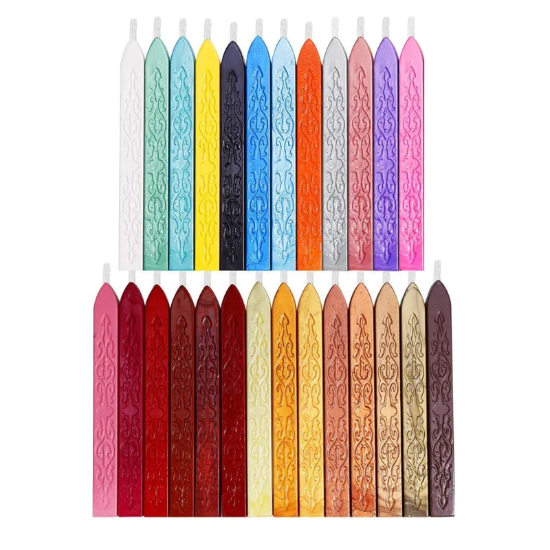 Eacajess 26Pcs retro vintage antique envelope wax seal sticks stamp