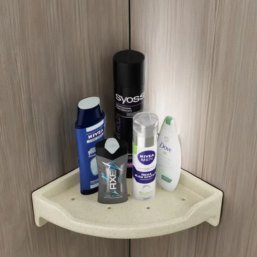 Modern 12' Anti Rust Corner Shelf for Bathroom and Kitchen Break and Stain resistant Easy to Clean Life time Warranty