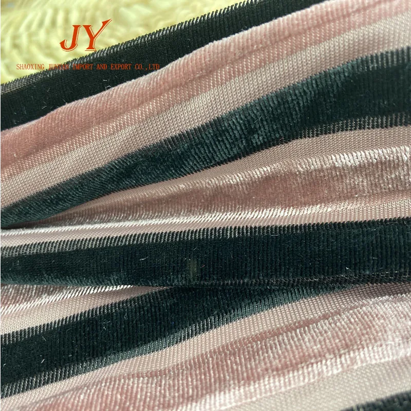 Chenille knit solid red color stripe velvet jacquard chenille fabric for garment clothing fashion women siut skirt