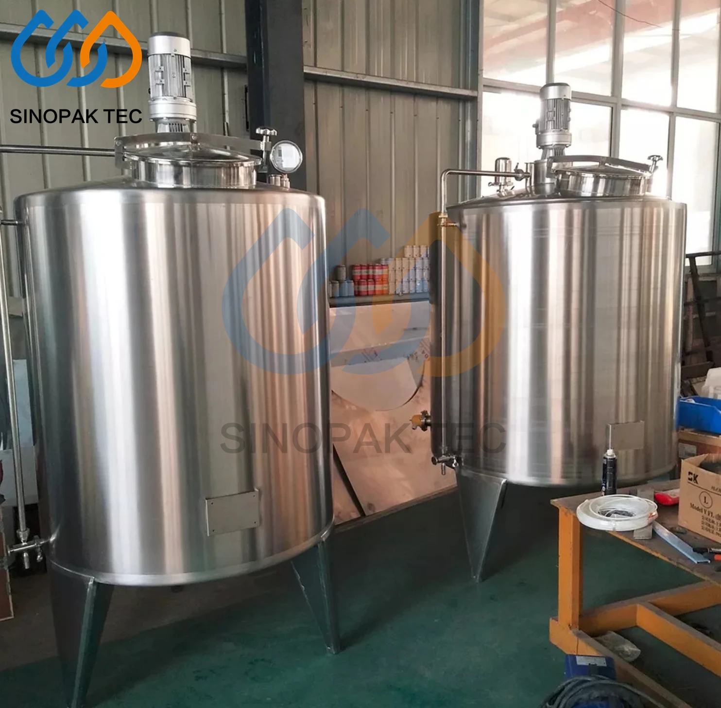 2022 SinoPak TEC 1000L Latest Chemical Efficient Stainless Steel Large Capacity Mixing Tank Liquid Soap Making Machine Equipment