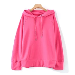 China supplier high quality sudaderas mujer pink sweatshirts hoodies for women garment stocks lots