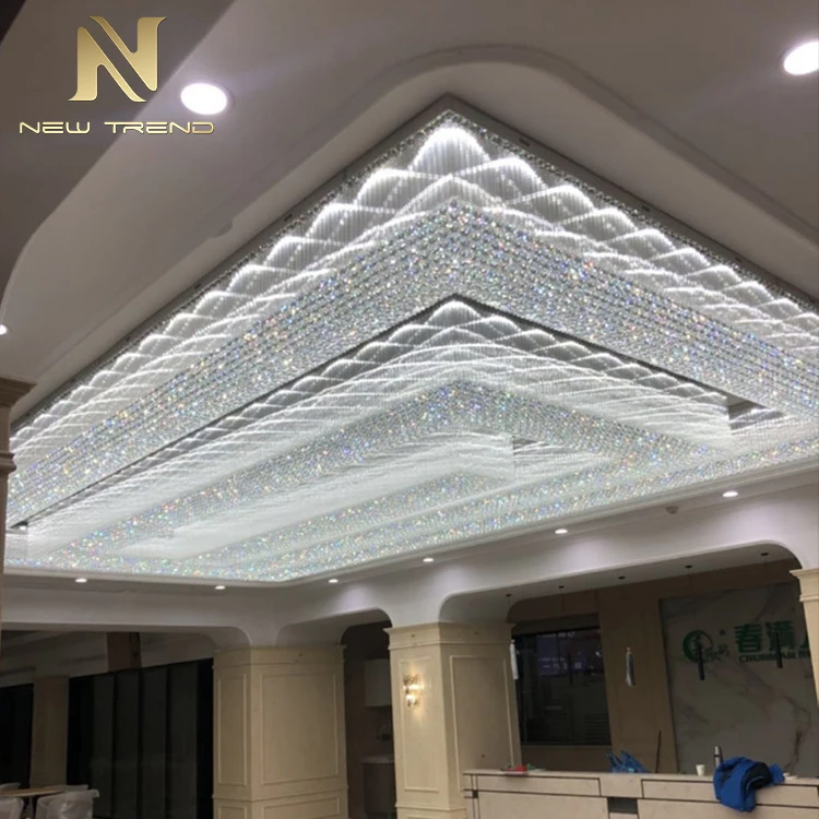 Modern Style Indoor Decoration Ceiling Light  Metal Hotel Contemporary Crystal Chandelier