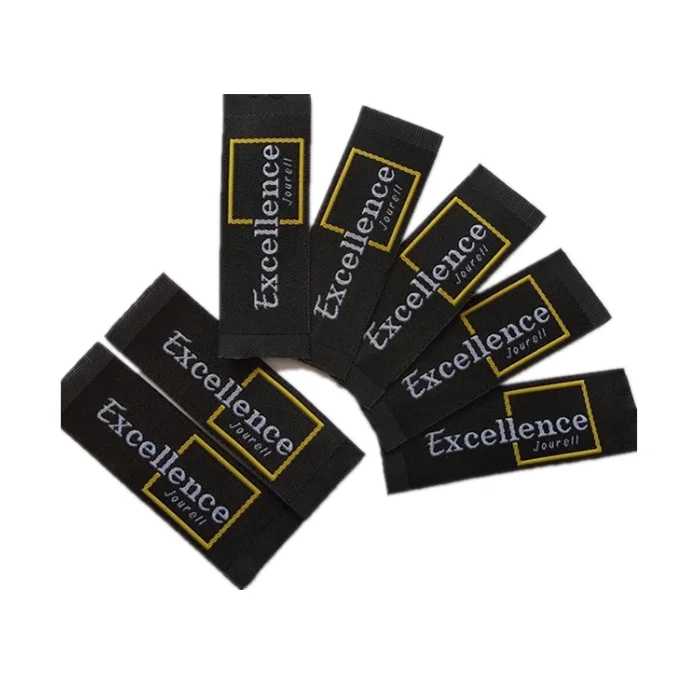 High Quality Centerfold Ironing Cloth Customized Black Satin Damask Cheap Wholesale Brand Garment Accessories Custom Woven Label