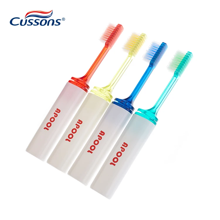 
Portable folding custom logo soft bristle travel toothbrush 