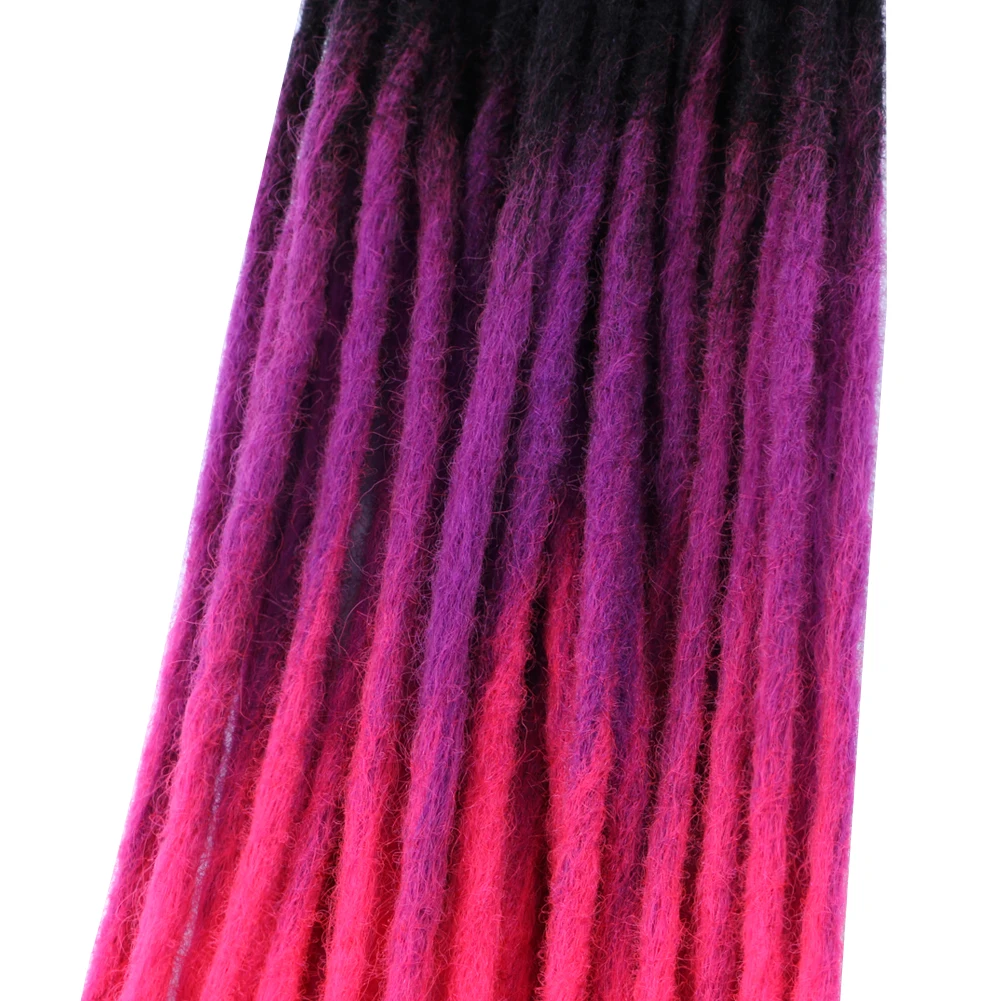 Hot sell Multicolor dreads faux loc cheap long soft crochet dreads locks braids styles hair weave synthetic dreadlocks