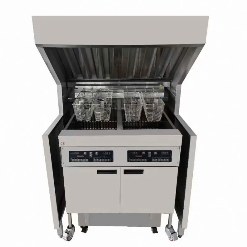 Rotary Frying Machine Egg Pan 3 Holes Large Potato On Gas Digital Commercial Pancakes Automatic Chips Water