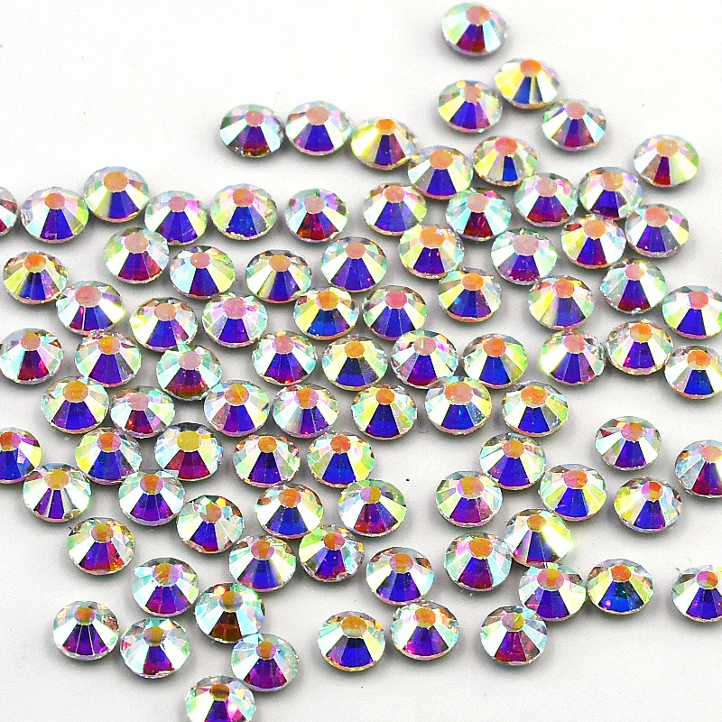 1400pcs Glue Fix Crystal Flatback Rhinestones Glass Diamantes Gems for Crafting Nail Art Crafts Decorations Clothes Shoes