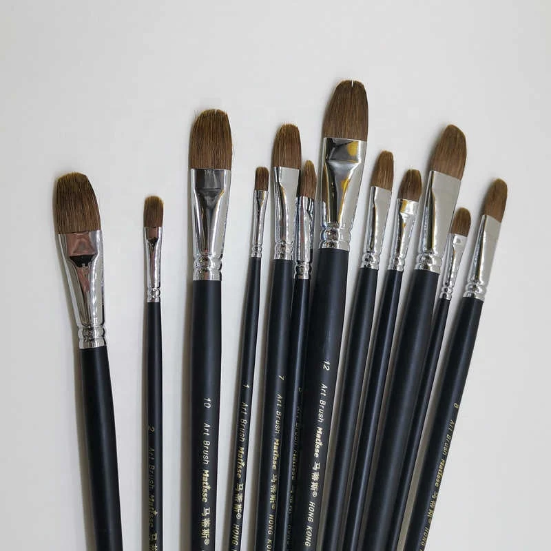 Suitable For Watercolor Watercolor Acrylic Oil Brush Paint Nylon Bristle Brush Painting Set Wolf Hair Pig Bristle