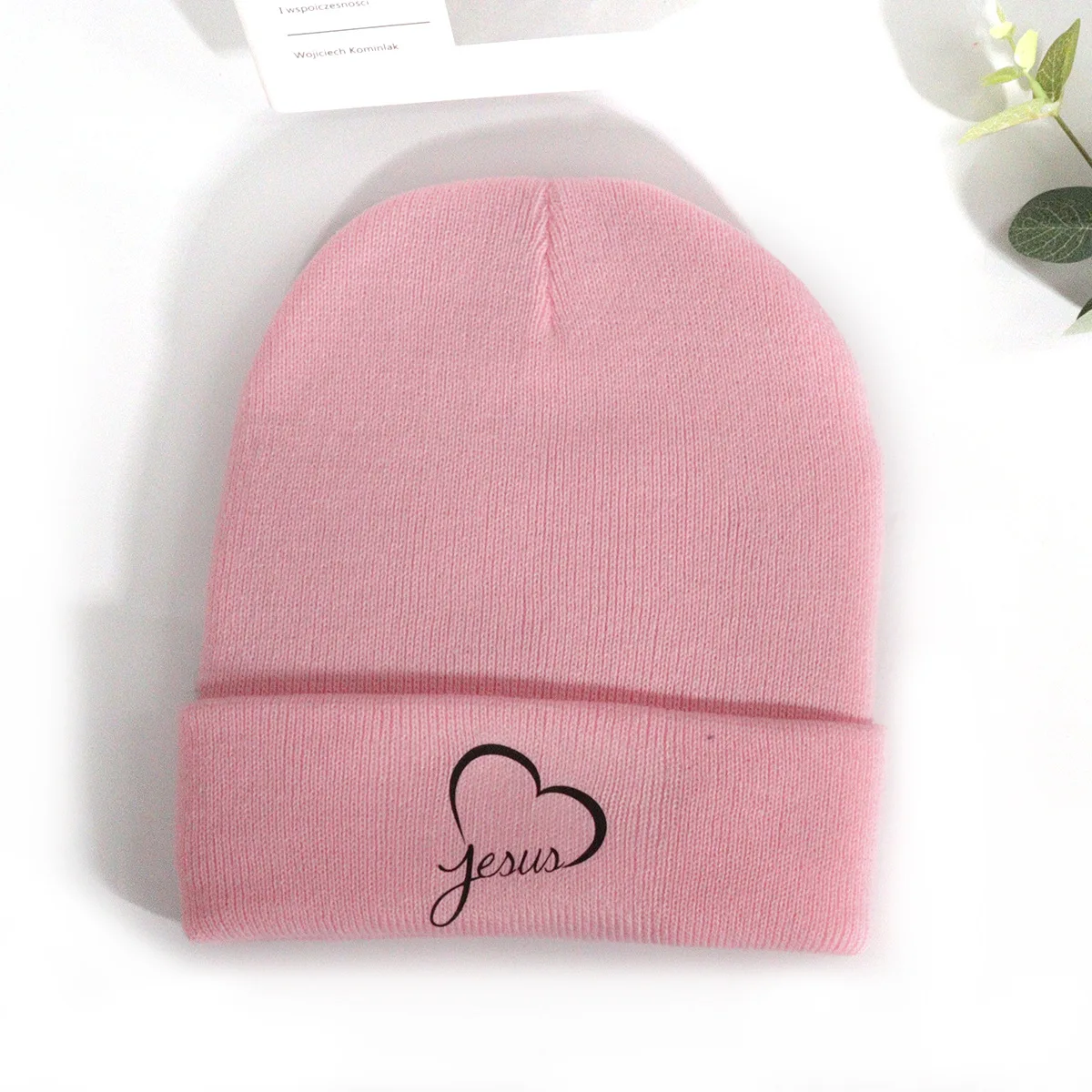 Designer High Quality Winter Digital Print Jacquard Knit Beanie Mohair Custom Patch Beanies Hats