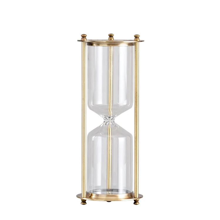 Custom Empty Hourglass Fillable DIY Antique Metal Crafts Brass Hour Glass Wedding Sand Timer Clock