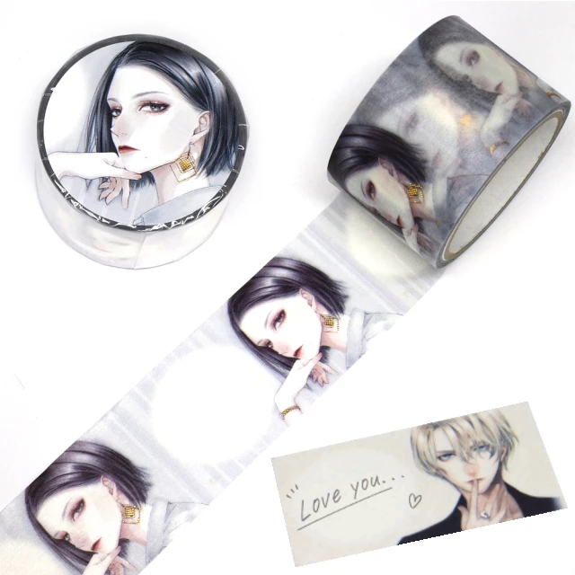 Аниме 50 мм односторонняя клейкая лента washi Канцелярский набор