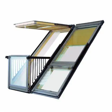 aluminum frame electric manual loweglass skylight roof window