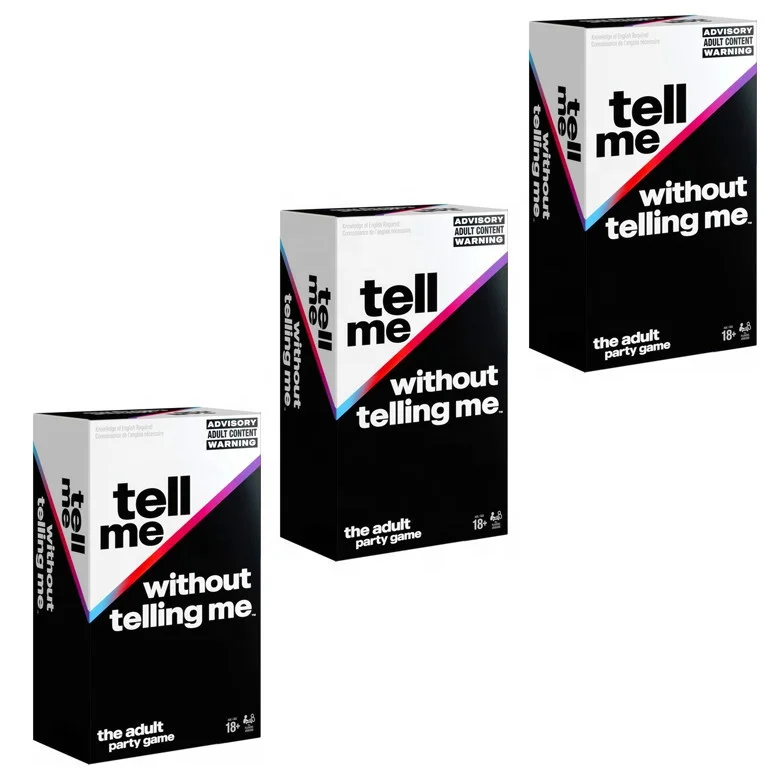 Paper Game Cards Tell Me Without Telling Me With Box OEM Paper Games Cards Factory For Party