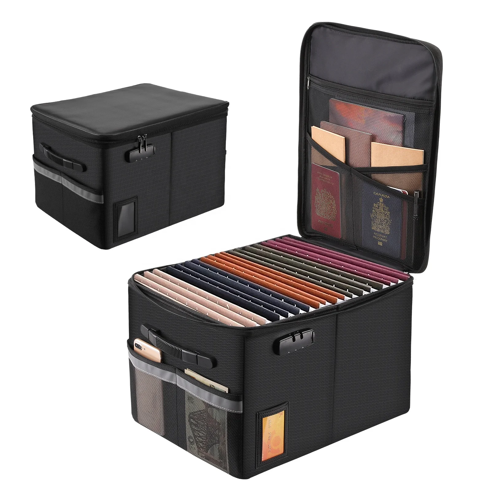 Лидер продаж огнестойкая коробка-органайзер для документов коробка с замком