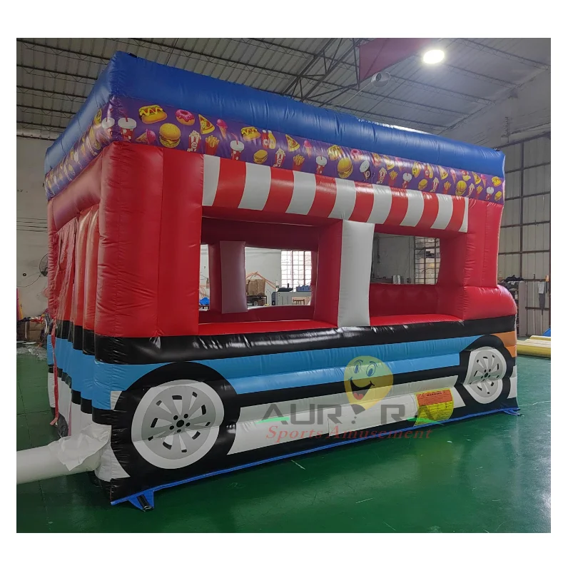Ice Cream Cart Booth Inflatable Booth bouncer portable food Cotton candy inflatable advertising vehicle