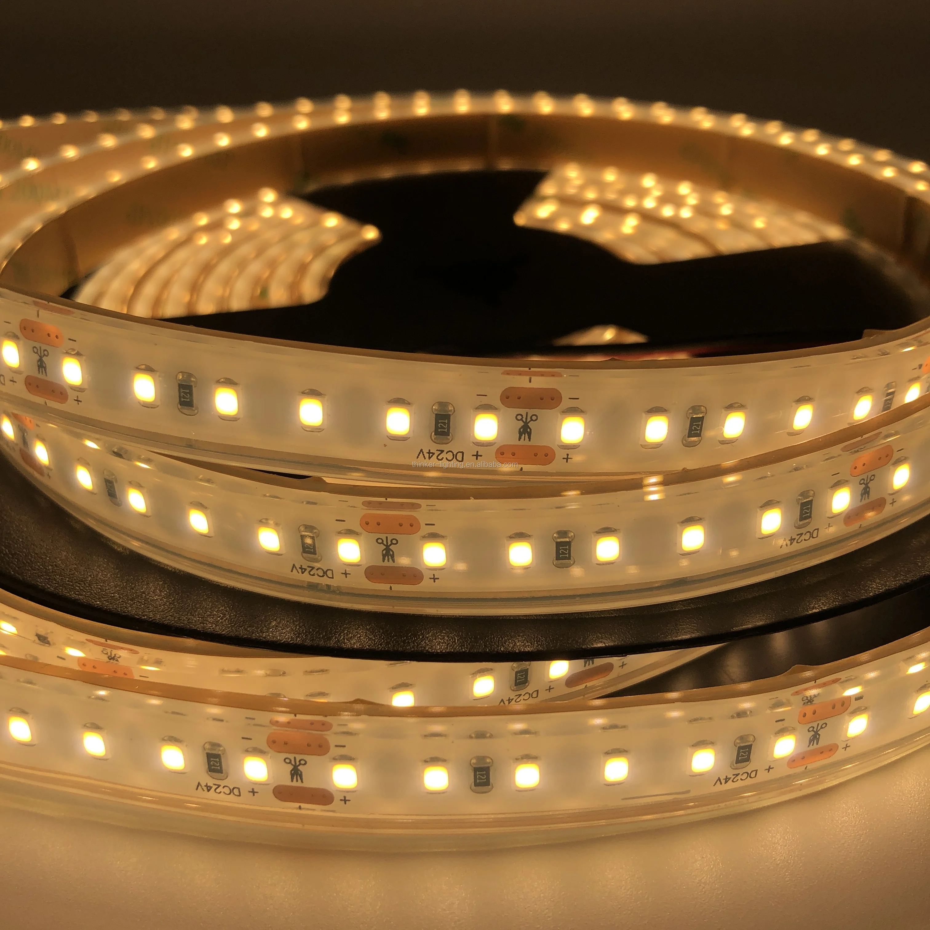 24 Volt 2835 Flexible LED Strip Lighting 120leds per Meter 4000K 5M IP20 High Density LED Light Strip