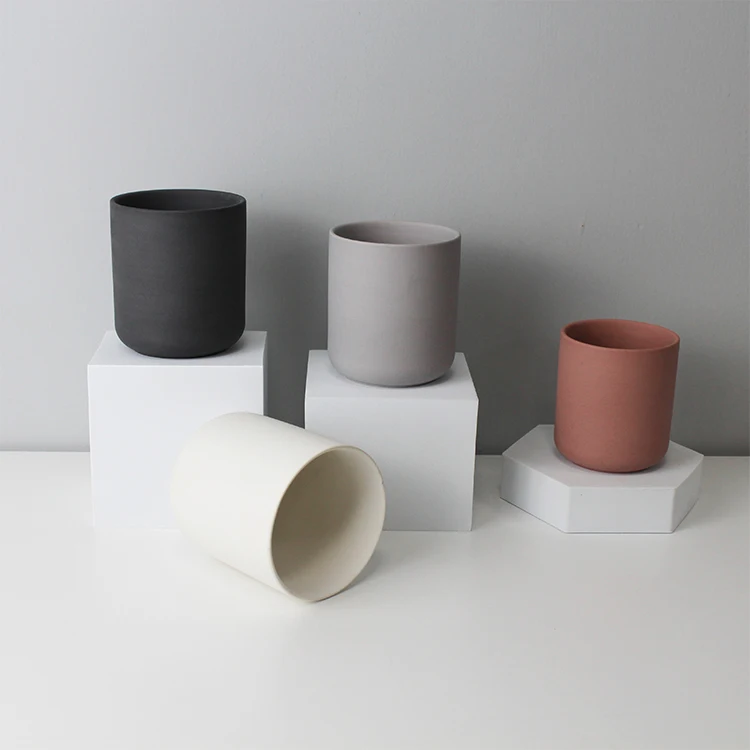 2022 OEM ODM Kerzenglas Wholesale Black White Luxury Ceramic Candle Jars With Lid And Boxes