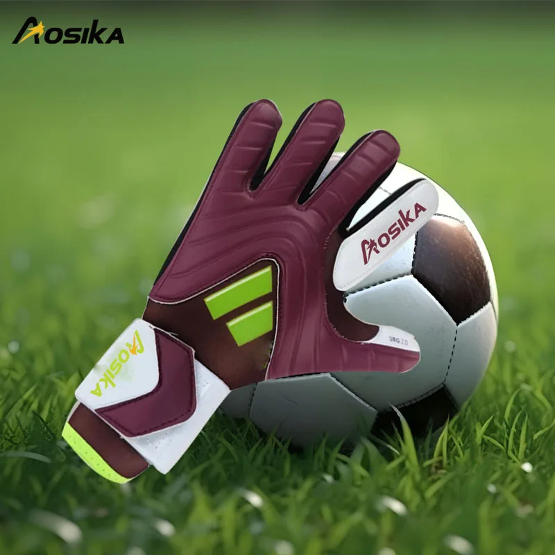 New Football Gatekeeper Gloves Mixed Fingers 4mm Latex Negative Cut Nylon Leather Material Outdoor Usage Goalkeeper Protection