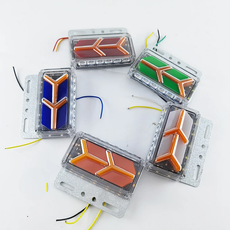Factory price Lorry Truck Trailer Arrow Indicator Red White Amber Blue Green 24V LED Side Marker Lamp Signal Light