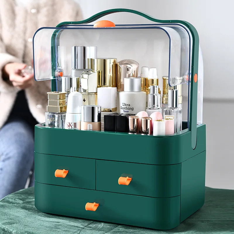 Cosmetics storage box drawer type dust-proof rack desktop organizer box skin care product storage dresser storage rack